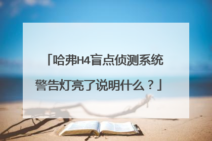 哈弗H4盲点侦测系统警告灯亮了说明什么？