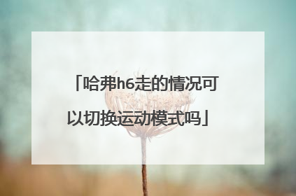 哈弗h6走的情况可以切换运动模式吗