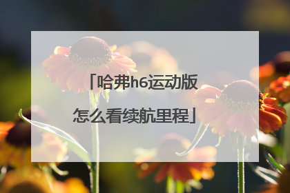 哈弗h6运动版怎么看续航里程