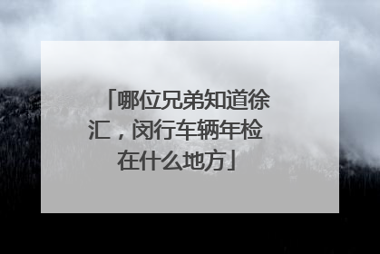 哪位兄弟知道徐汇，闵行车辆年检在什么地方
