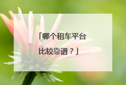 哪个租车平台比较靠谱？