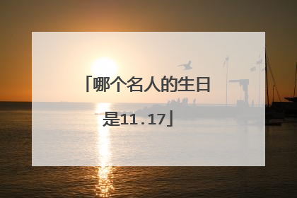 哪个名人的生日是11.17