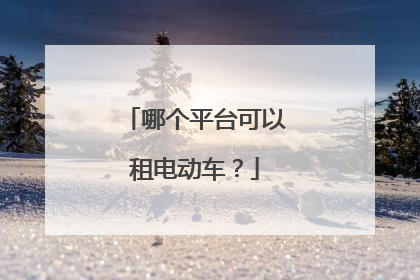 哪个平台可以租电动车？