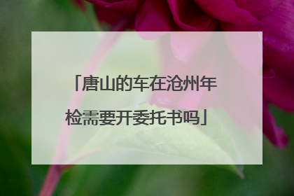 唐山的车在沧州年检需要开委托书吗