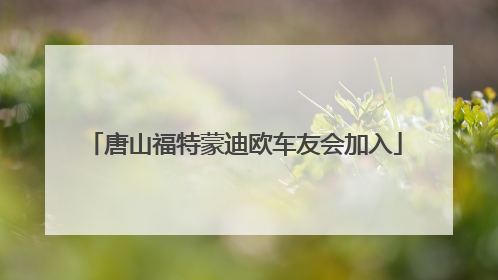 唐山福特蒙迪欧车友会加入