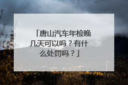 唐山汽车年检晚几天可以吗？有什么处罚吗？