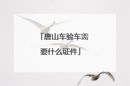 唐山车验车需要什么证件