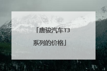 唐骏汽车T3系列的价格