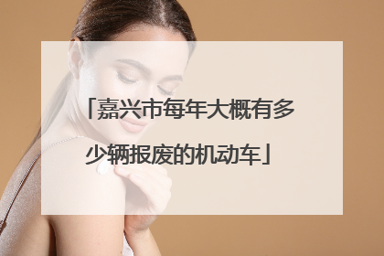 嘉兴市每年大概有多少辆报废的机动车