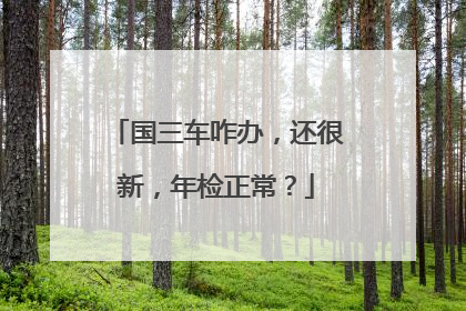 国三车咋办，还很新，年检正常？