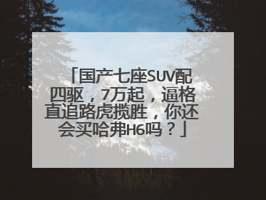 国产七座SUV配四驱，7万起，逼格直追路虎揽胜，你还会买哈弗H6吗？