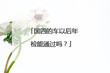 国四的车以后年检能通过吗？