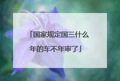 国家规定国三什么年的车不年审了