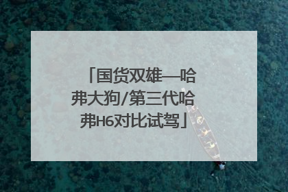 国货双雄——哈弗大狗/第三代哈弗H6对比试驾