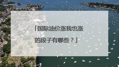 国际油价涨我也涨的段子有哪些？