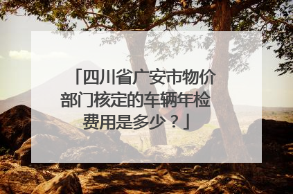 四川省广安市物价部门核定的车辆年检费用是多少？