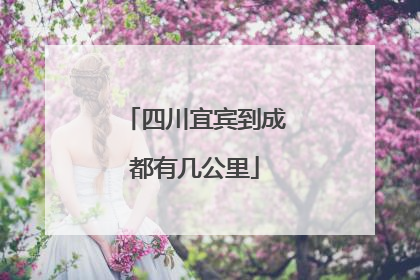 四川宜宾到成都有几公里