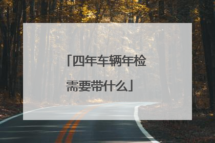 四年车辆年检需要带什么