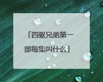 四驱兄弟第一部每集叫什么