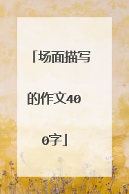 场面描写的作文400字
