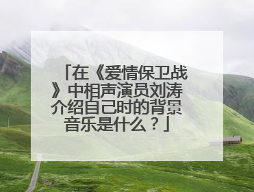在《爱情保卫战》中相声演员刘涛介绍自己时的背景音乐是什么？