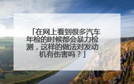 在网上看到很多汽车年检的时候都会暴力检测，这样的做法对发动机有伤害吗？