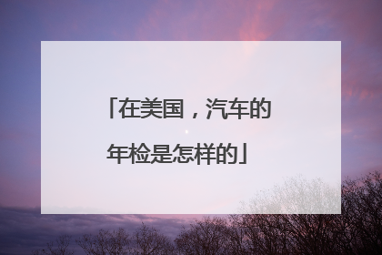 在美国，汽车的年检是怎样的