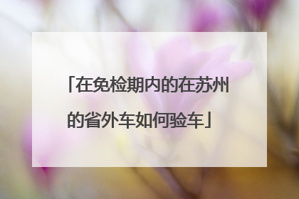 在免检期内的在苏州的省外车如何验车