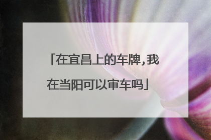 在宜昌上的车牌,我在当阳可以审车吗