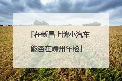 在新昌上牌小汽车能否在嵊州年检