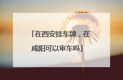 在西安挂车牌，在咸阳可以审车吗
