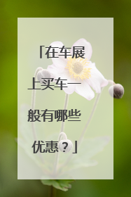 在车展上买车一般有哪些优惠？
