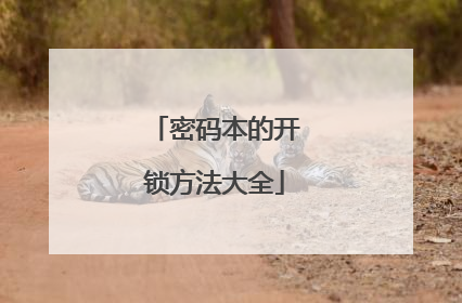 密码本的开锁方法大全