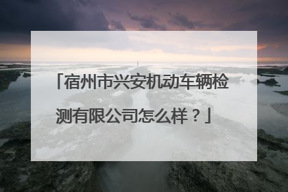 宿州市兴安机动车辆检测有限公司怎么样？