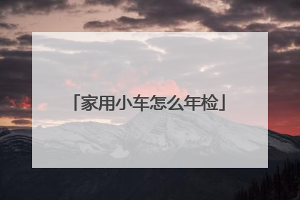 家用小车怎么年检