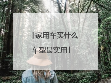 家用车买什么车型最实用
