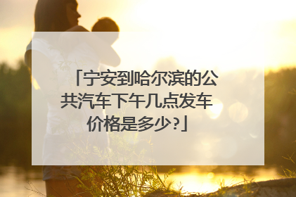 宁安到哈尔滨的公共汽车下午几点发车价格是多少?