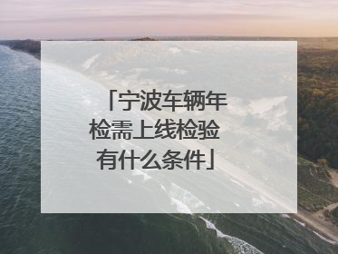 宁波车辆年检需上线检验有什么条件