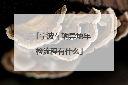 宁波车辆异地年检流程有什么