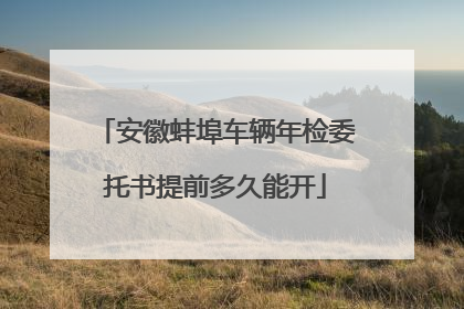 安徽蚌埠车辆年检委托书提前多久能开