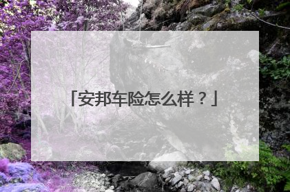 安邦车险怎么样？