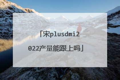 宋plusdmi2022产量能跟上吗
