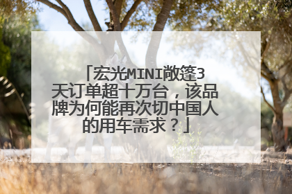 宏光MINI敞篷3天订单超十万台，该品牌为何能再次切中国人的用车需求？