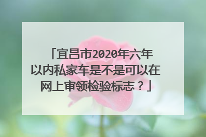 宜昌市2020年六年以内私家车是不是可以在网上审领检验标志？