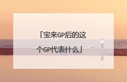 宝来GP后的这个GP代表什么