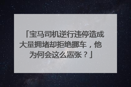 宝马司机逆行违停造成大量拥堵却拒绝挪车，他为何会这么嚣张？