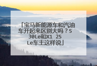 宝马新能源车和汽油车开起来区别大吗？530Le和X1 25Le车主这样说