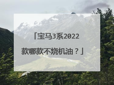 宝马3系2022款哪款不烧机油？