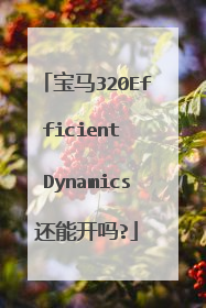 宝马320Efficient Dynamics还能开吗?