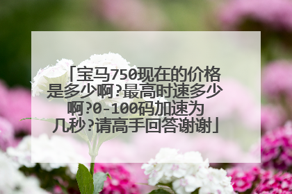 宝马750现在的价格是多少啊?最高时速多少啊?0-100码加速为几秒?请高手回答谢谢